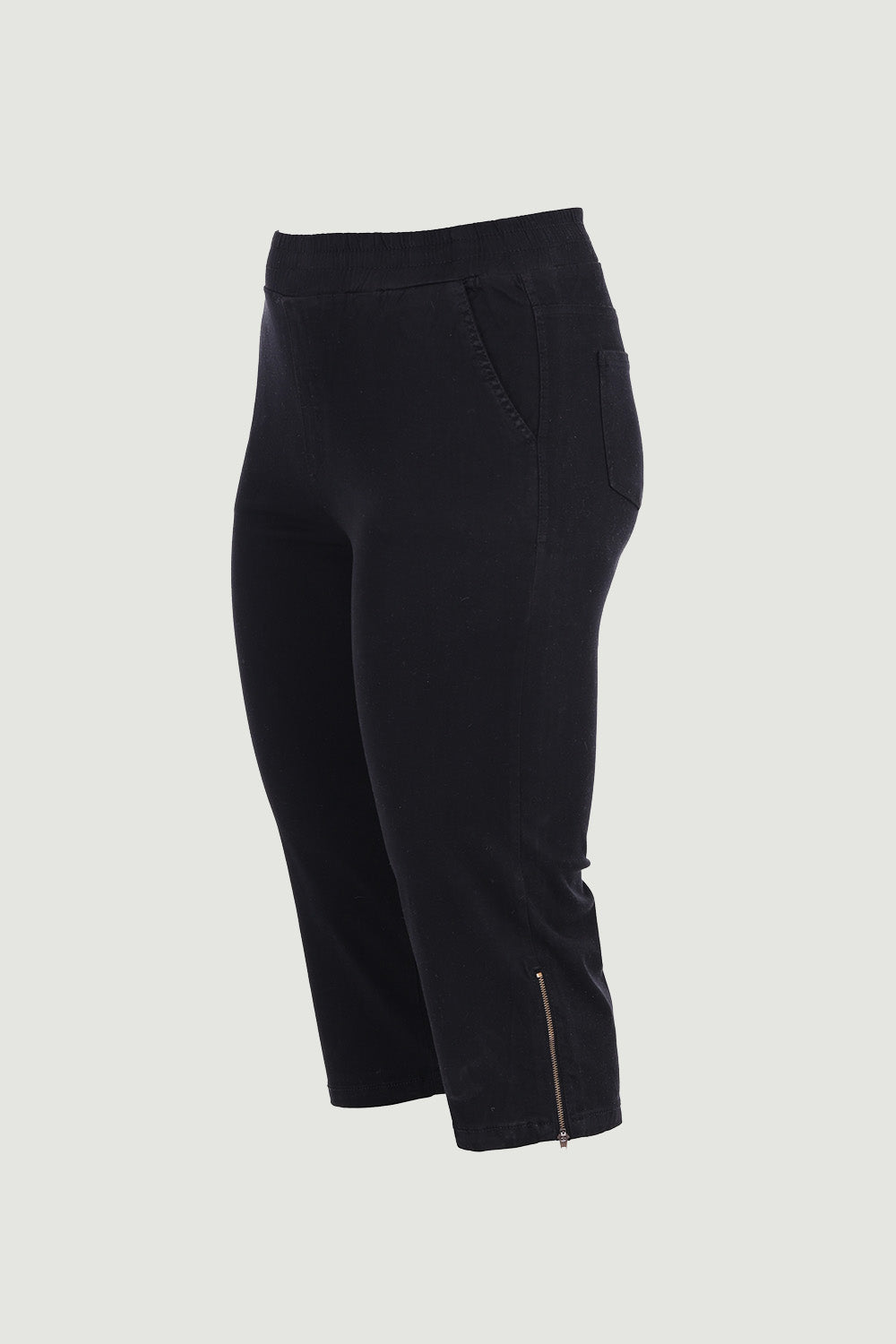 Pantaloni din bumbac cu talie elastica - negru