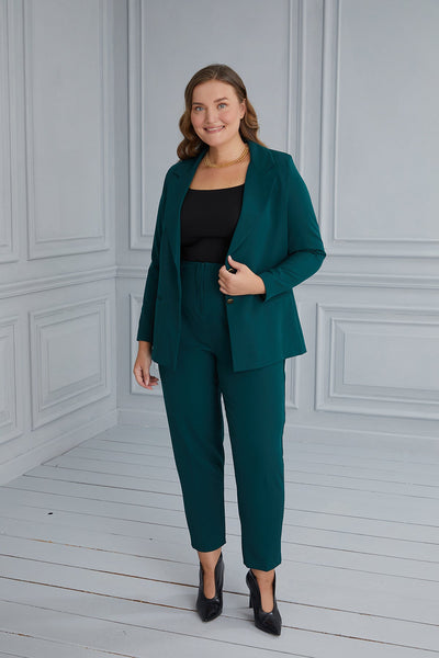 Sacou elegant cu captuseala si doi nasturi - verde