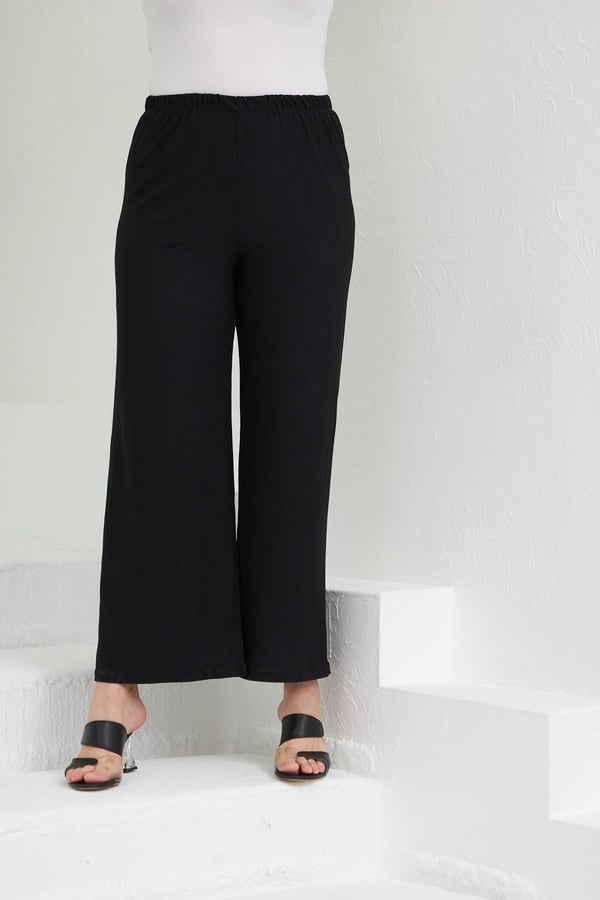 Pantalon marime mare de primavara - negru